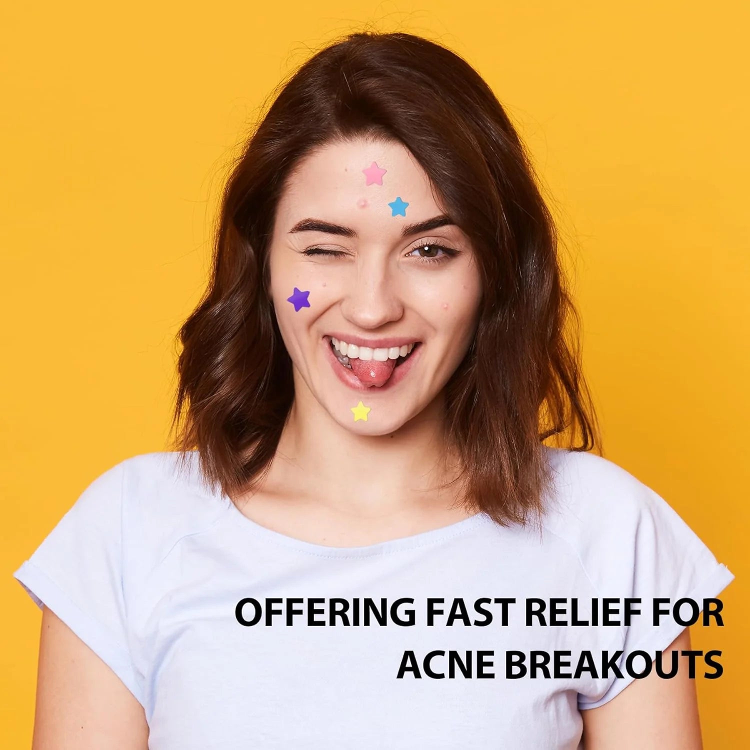 Pimple Patches for Face, Hydrocolloid Acne Patches, Cute Star Zit Covers, Colorful Superstar Patches Spot Stickers, 357 Count | 4 Sizes (8Mm/9Mm/11Mm/14Mm)