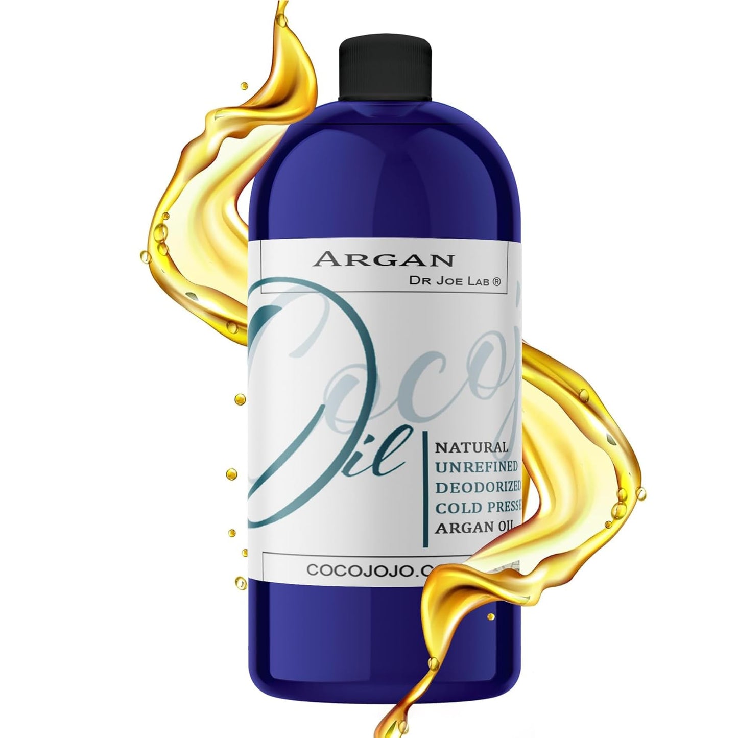 Deodorized Argan Oil for Hair Treatment Oils, Pure Argan Oil for Face, Unrefined Unscented Cold Pressed Extra Virgin - 32 Oz (Pack of 1) - Packaging May Vary