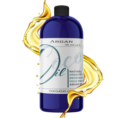 Deodorized Argan Oil for Hair Treatment Oils, Pure Argan Oil for Face, Unrefined Unscented Cold Pressed Extra Virgin - 32 Oz (Pack of 1) - Packaging May Vary