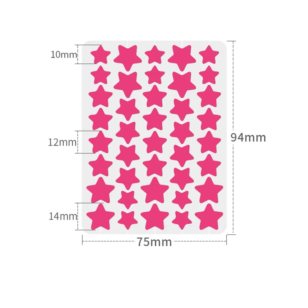 Pimple Patches for Face, Hydrocolloid Acne Patches, Cute Star Zit Covers, Colorful Superstar Patches Spot Stickers, 357 Count | 4 Sizes (8Mm/9Mm/11Mm/14Mm)